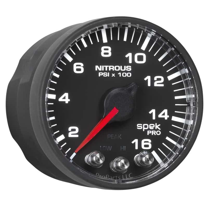 AutoMeter — Autometer Spek-Pro Gauge Nitrous Press 2 1/16in 1600psi Stepper Motor W/Peak & Warn Blk/Blk
GA 2" N2O BFB SPEK - view 14