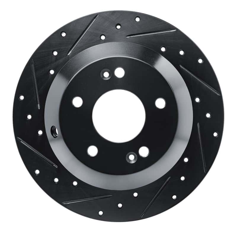 R1 Concepts — R1 15-20 Kia Sorento Rear Left Drilled & Slotted Black Brake Rotor
R1 Brake Rotor Drill - view 1