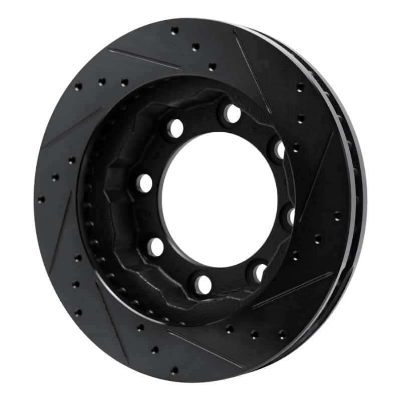 R1 Concepts — R1 77-93 Chevrolet V30 & V3500 Pickup Front Left Drilled & Slotted Black Brake Rotor
R1 Brake Rotor Drill - view 4