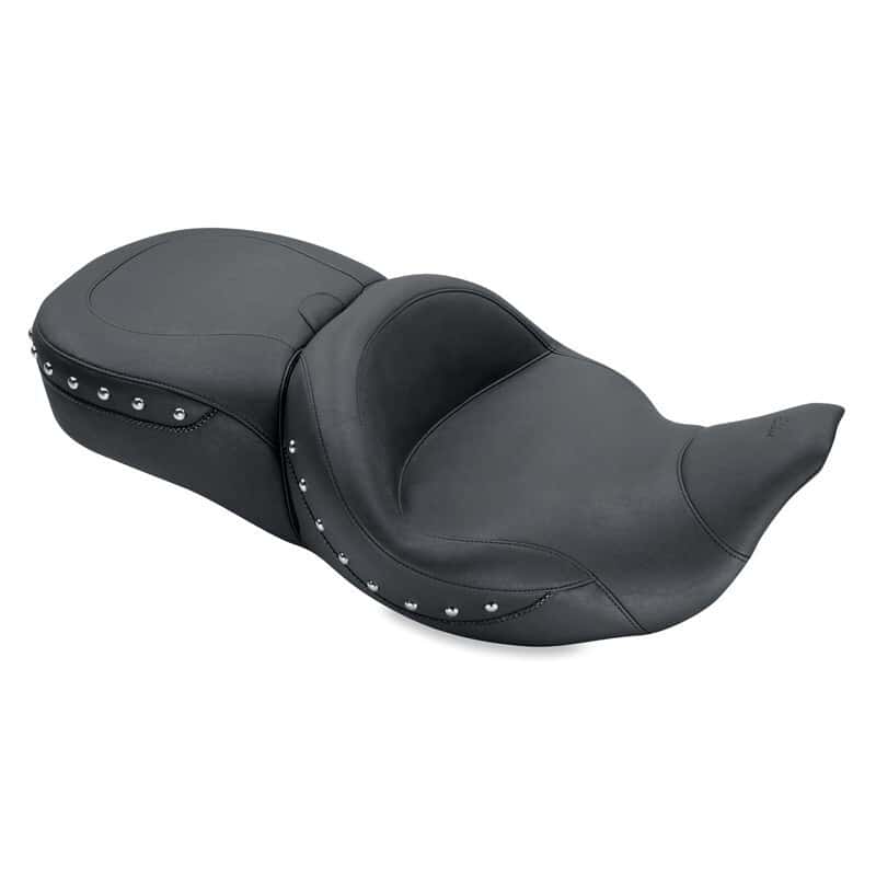 Mustang Motorcycle — Mustang 08-21 Harley Electra Glide,Rd Glide,Rd King,Str Glide Super Touring 1PC Seat w/Studs - Black - view 2