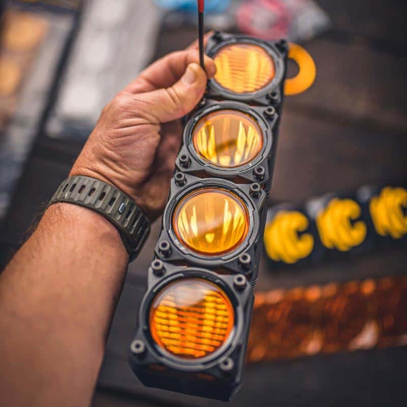 KC HiLiTES — KC HiLiTES FLEX ERA LED Light Bar Bezel Kit for 10in. Segments - Gloss Black - view 9