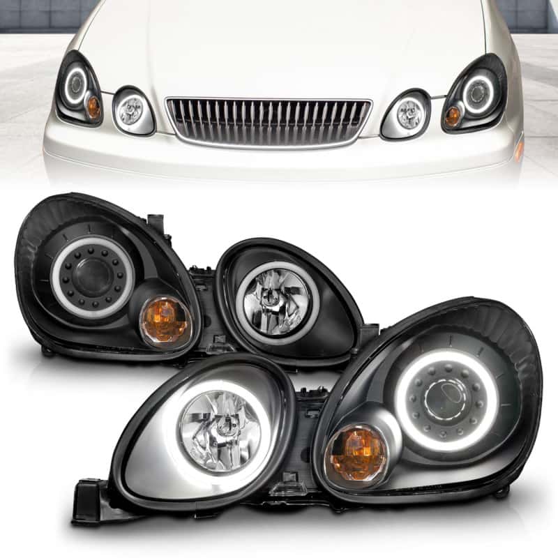 ANZO — ANZO 1998-2005 Lexus Gs300 Projector Headlights w/ Halo Black
Head Light Set
HdLtSet - view 8