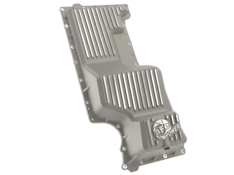 aFe — aFe 20-25 GM Trucks Engine Oil Pan - Raw w/ Machined Fins
Engine Oil Pan - view 2