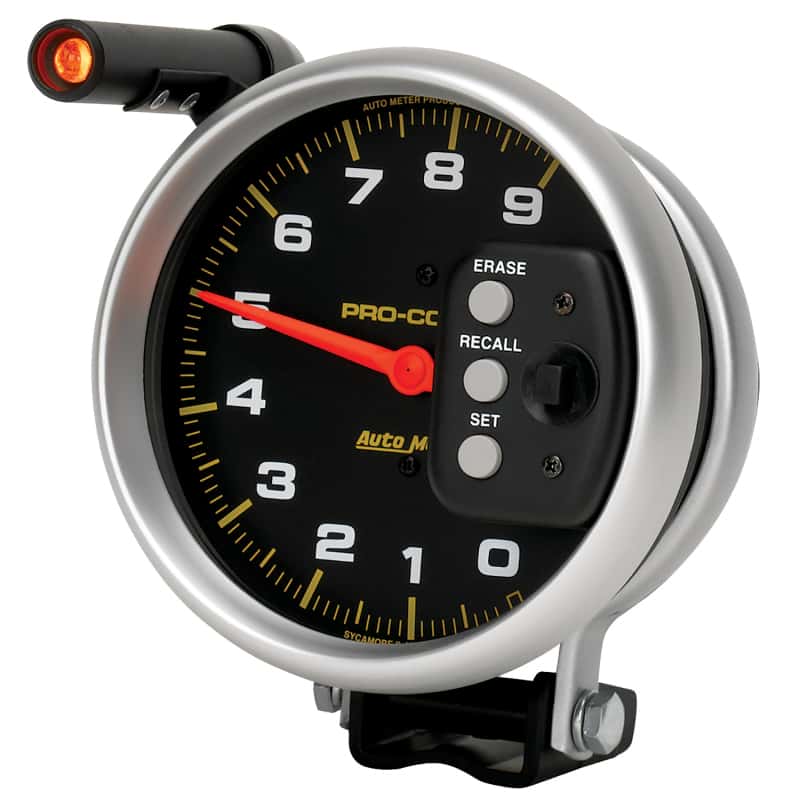AutoMeter — AutoMeter Gauge Tach 5in. 9K RPM Pedestal W/ Quick Lite & Peak Memory Pro-Comp
5" TACH, 9,000 RPM, - view 8