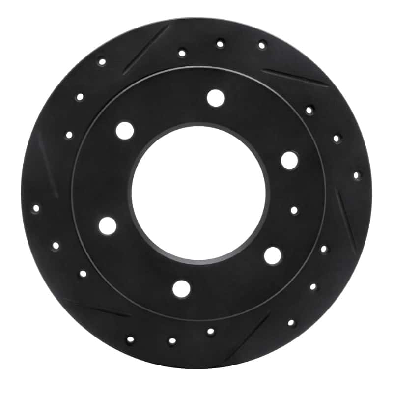 R1 Concepts — R1 88-95 Isuzu AMIGO Rear Left Drilled & Slotted Black Brake Rotor
R1 Brake Rotor Drill - view 1