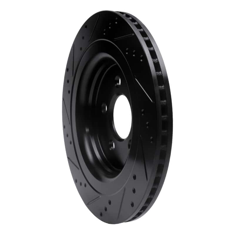 R1 Concepts — R1 15-23 Ford Mustang Rear Right Drilled & Slotted Black Brake Rotor
R1 Brake Rotor Drill - view 4