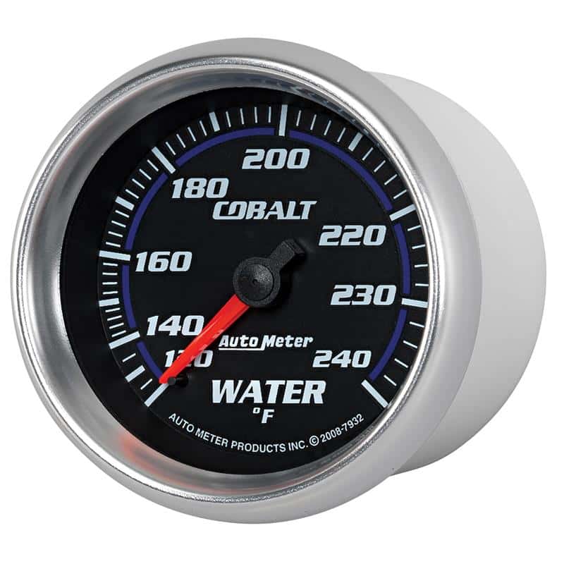 AutoMeter — Autometer Cobalt 66mm 120-240 Degree F Mechanical Water Temperature Gauge
GA 2.6" WT 240F M CB - view 3