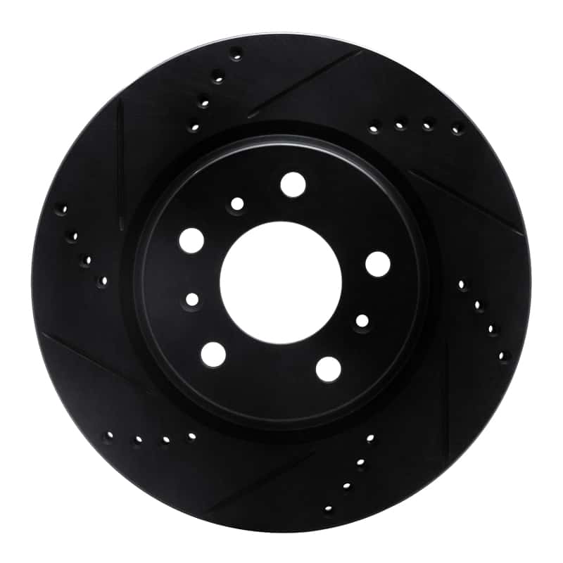 R1 Concepts — R1 04-09 Buick Allure Front Left Drilled & Slotted Black Brake Rotor
R1 Brake Rotor Drill - view 1