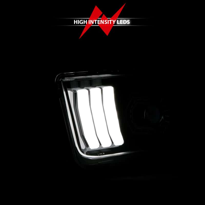 ANZO — ANZO 05-09 Ford Mustang (w/Factory Halogen HL Only) Projector Headlights w/Light Bar Black Housing
Head Light Set
HdLtSet - view 12