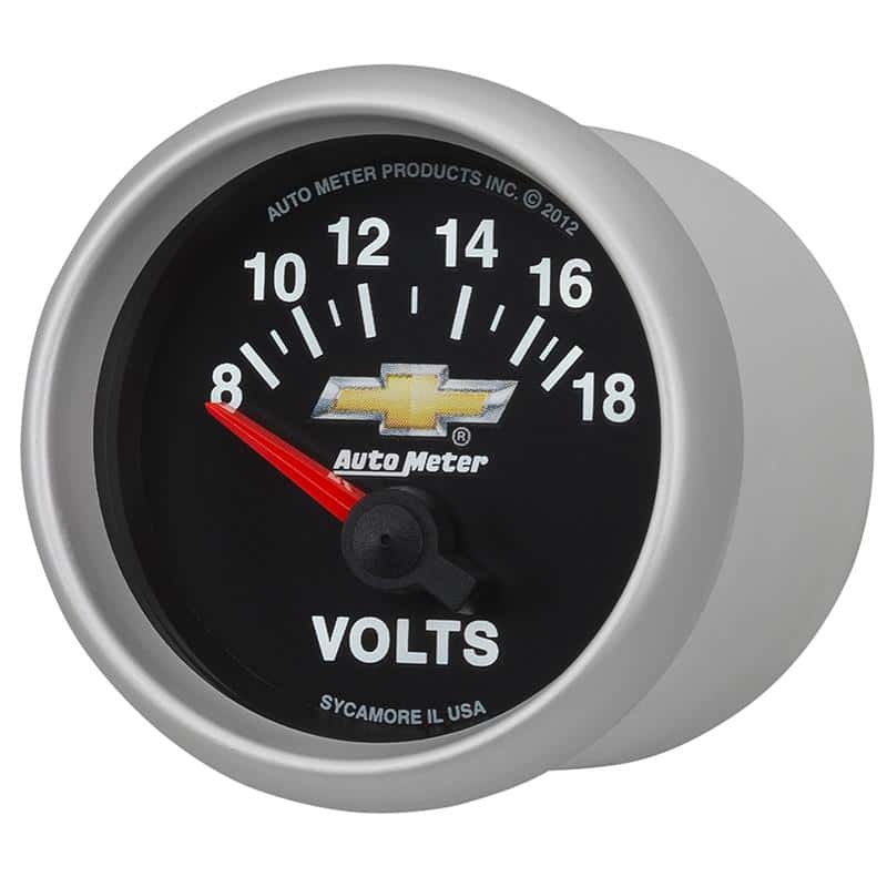 AutoMeter — AutoMeter Gauge Voltmeter 2-1/16in. 18V Electric Chevy Gold Bowtie
GA 2" VOLT 18V COPO - view 3