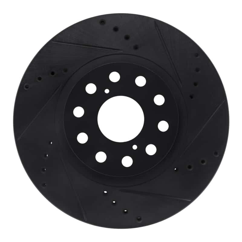 R1 Concepts — R1 93-98 Toyota Supra Front Right Drilled & Slotted Black Brake Rotor
R1 Brake Rotor Drill - view 1