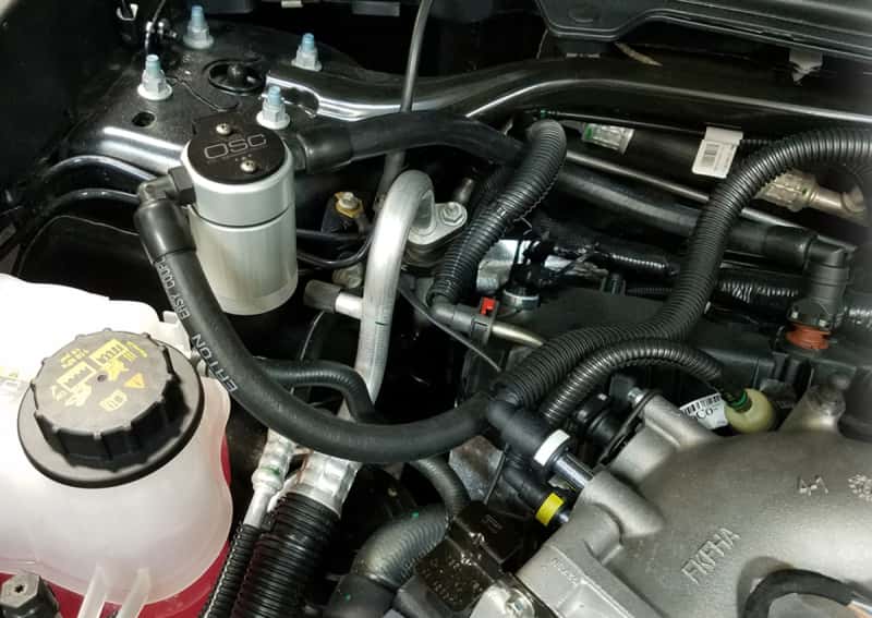 J&L — J&L 10-19 Ford Flex EcoBoost V6 Passenger Side Oil Separator 3.0 - Clear Anodized
Oil Separator - view 2