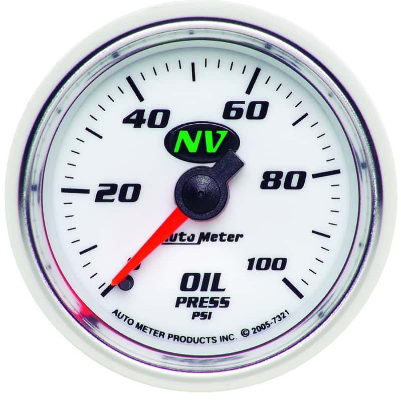 AutoMeter — Autometer NV 52mm 0-100 PSI Oil Pressure Mechanical Gauge
2-1/16" OIL PRESS, 0 - view 1