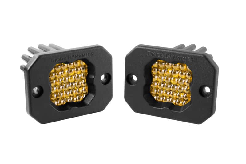 Diode Dynamics — Diode Dynamics Stage Series C1 LED Pod Sport - Yellow Flood Flush ABL (Pair) - view 1