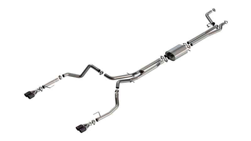 Borla — Borla 24-25 Chevy Silverado 1500 (6.2L V8) S-Type Cat Back - 3.5in Carbon Fiber Black Anodized Tips
Cat-Back System - view 1
