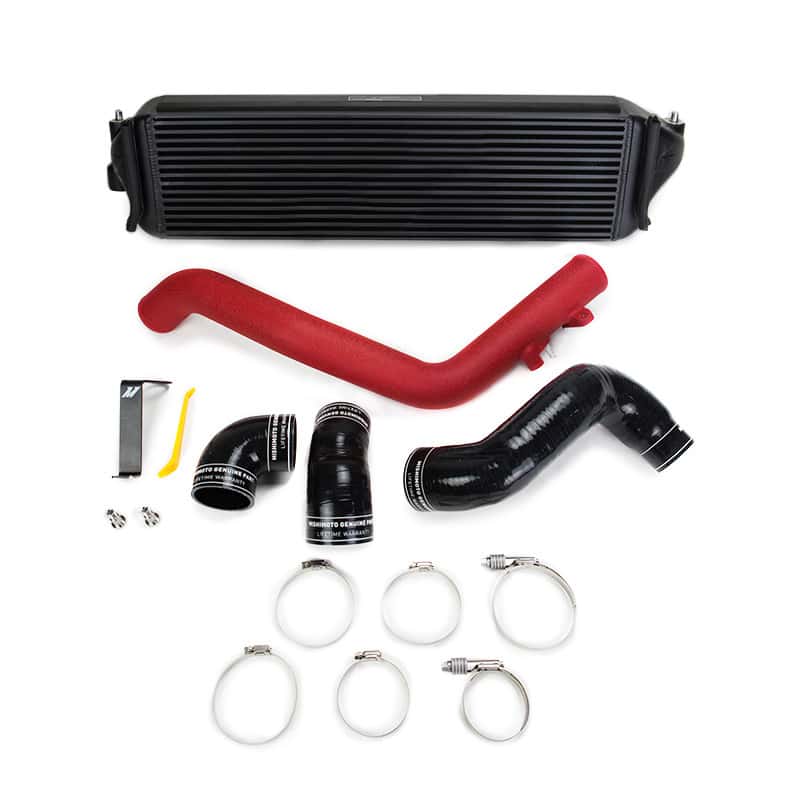 Mishimoto — Mishimoto 2017+ Honda Civic Type R Intercooler Kit - Black Intercooler Red Pipes - view 1
