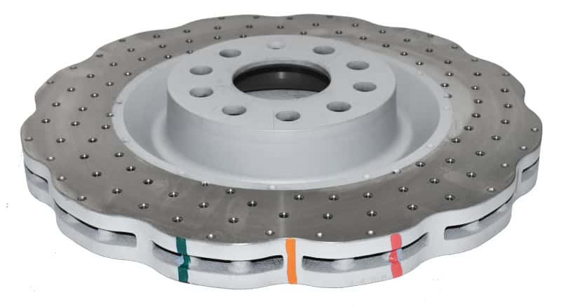 DBA — DBA 12-13 Volkswagen Golf R 2.0L Front 4000 Series Cross Drilled Rotor w/Silver Hat
Brake Rotor
Brake Disc - view 2