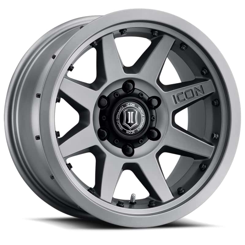 ICON — ICON Rebound Pro 17x8.5 5x5 -6mm Offset 4.5in BS 71.5mm Bore Titanium Wheel
REBOUND PRO WHEEL - view 1