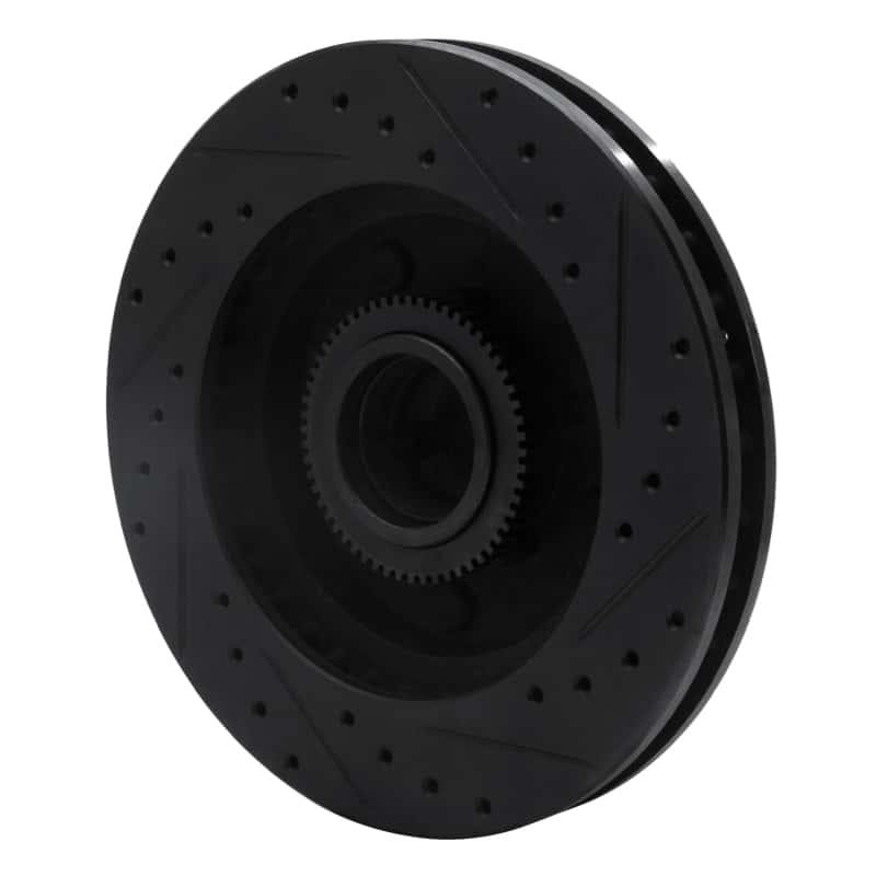 R1 Concepts — R1 94-99 Dodge Ram 1500 Pickup Front Left Drilled & Slotted Black Brake Rotor
R1 Brake Rotor Drill - view 4
