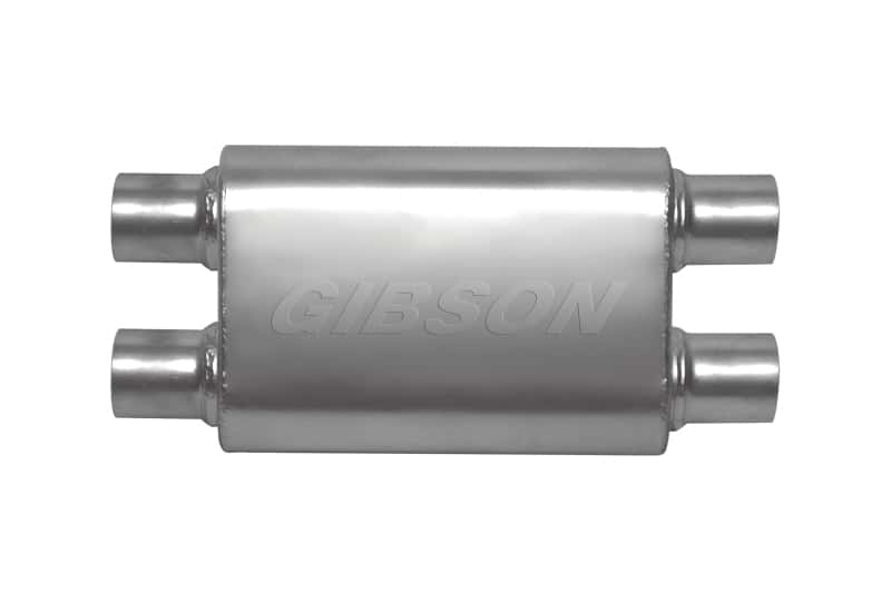 Gibson — Gibson MWA Superflow Dual/Dual Oval Muffler - 4x9x14in/3in Inlet/3in Outlet - Stainless
Muffler - view 1