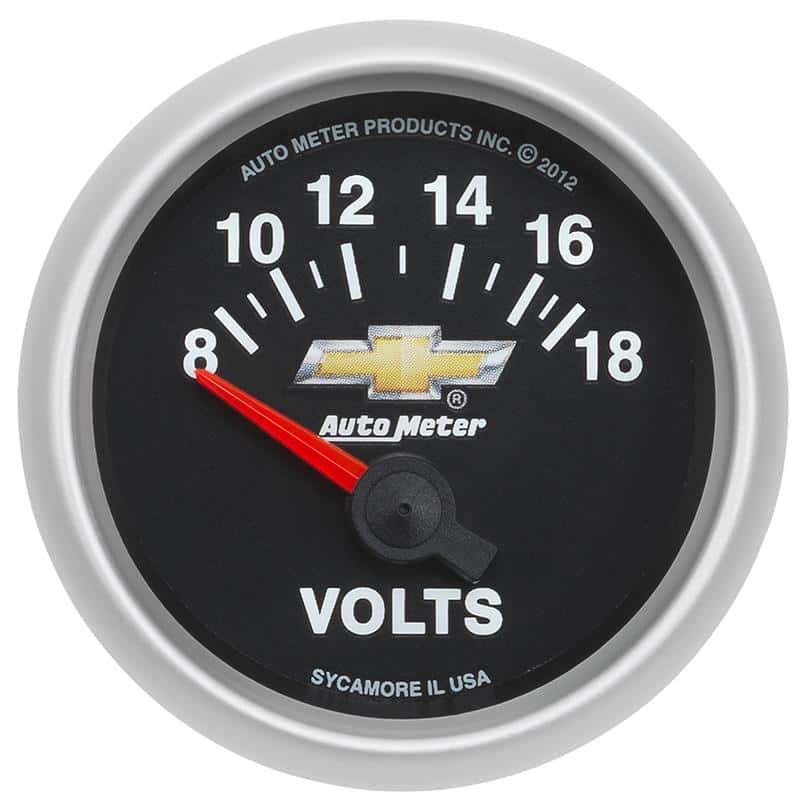 AutoMeter — AutoMeter Gauge Voltmeter 2-1/16in. 18V Electric Chevy Gold Bowtie
GA 2" VOLT 18V COPO - view 2