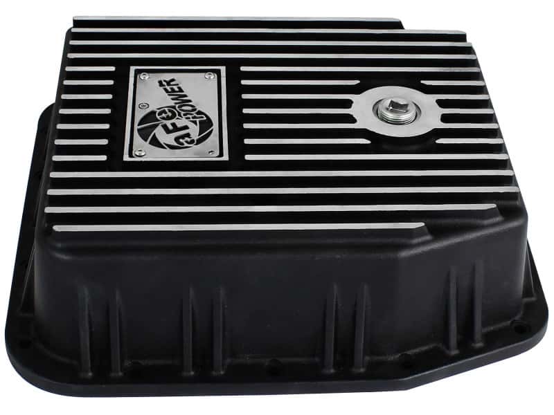 aFe — aFe POWER Transmission Pan Ford Trucks 80-92 (AOD Transmission)- Black w/ Machined Fins
Transmission Pan - view 6