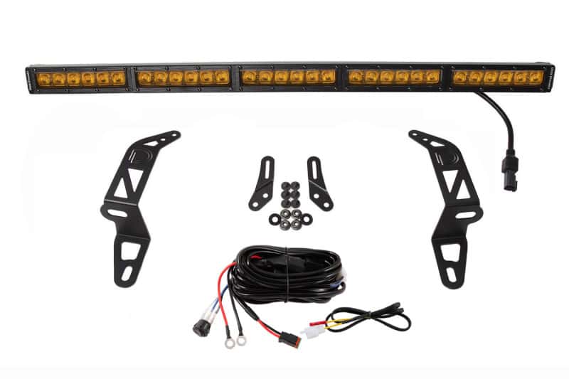 Diode Dynamics — Diode Dynamics 18-21 Jeep JL Wrangler/Gladiator SS30 Bumper Bracket Kit - Amber Driving (Single) - view 1