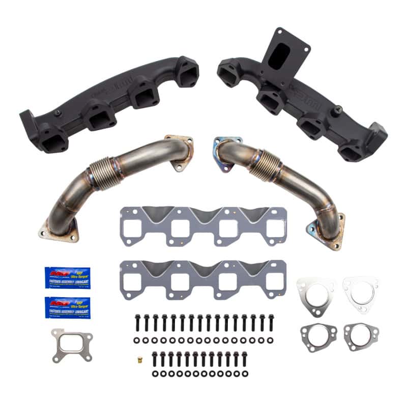 Wehrli — Wehrli 17-24 Chevrolet Duramax Billet Exhaust Manifold & Stainless Up Pipe Kit w/ Gaskets & Hardware
Exh Manifold 17-25 - view 2