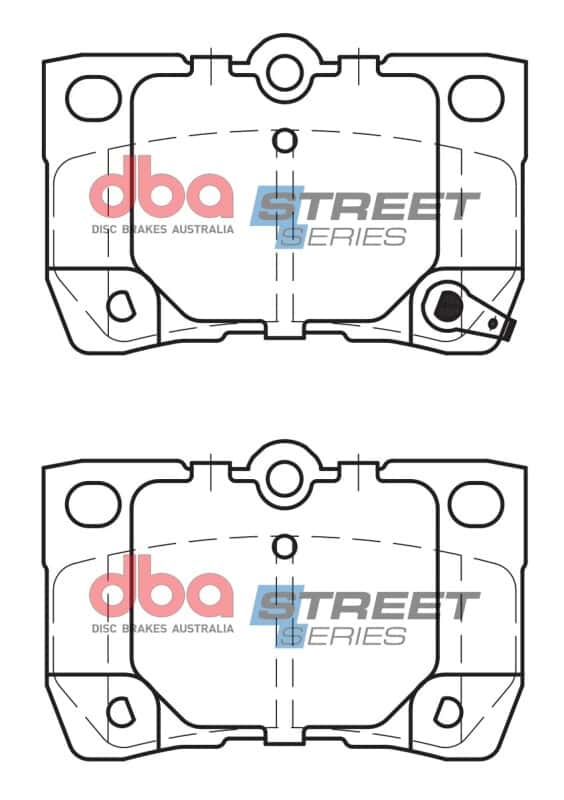 DBA — DBA 07-11 Lexus GS350 Street Series Rear Brake Pads
Brake Pad - view 1