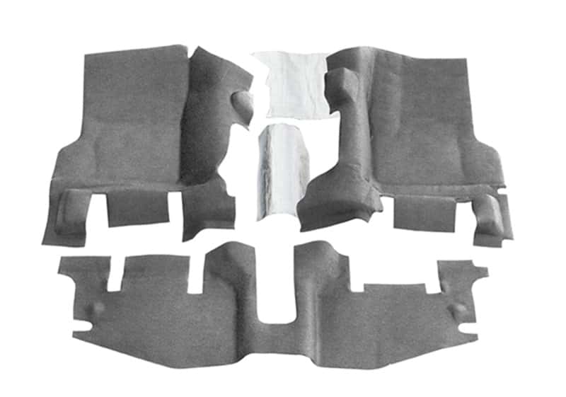 BedRug — BedRug 97-06 Jeep TJ Front 3pc BedTred Floor Kit w/Center Console - Incl Heat Shields - view 1