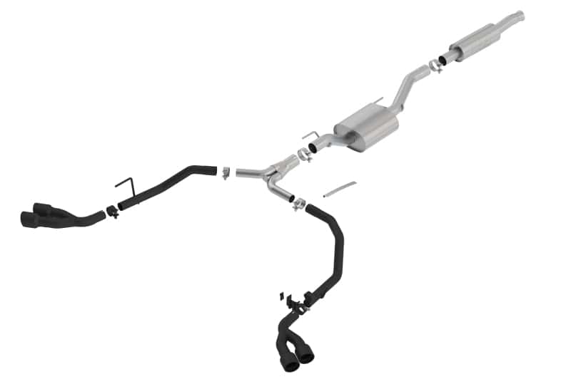 Borla — Borla 2020 Jeep Gladiator JT 3.6L V6 AT/MT AWD 2.75-2in ATAK Catback Ceramic Blk Tailpipe & Tips
Cat-Back System - view 1