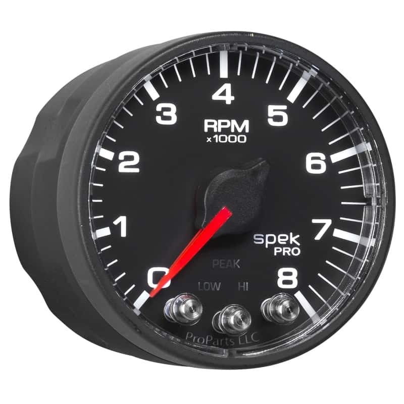 AutoMeter — Autometer Spek-Pro Black 2 1/16 inch 8K RPM Tach w/ Shift Light and Peak Memory
GA 2" 8KRPM BFB SPEK - view 14