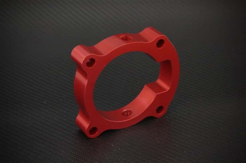 Torque Solution — Torque Solution Throttle Body Spacer (Red): Hyundai Genesis Coupe 2.0T 10-12 - view 1