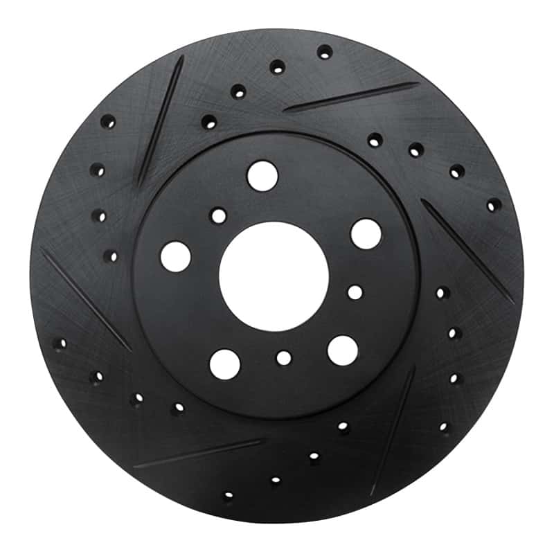 R1 Concepts — R1 90-91 Toyota Celica Front Left Drilled & Slotted Black Brake Rotor
R1 Brake Rotor Drill - view 1