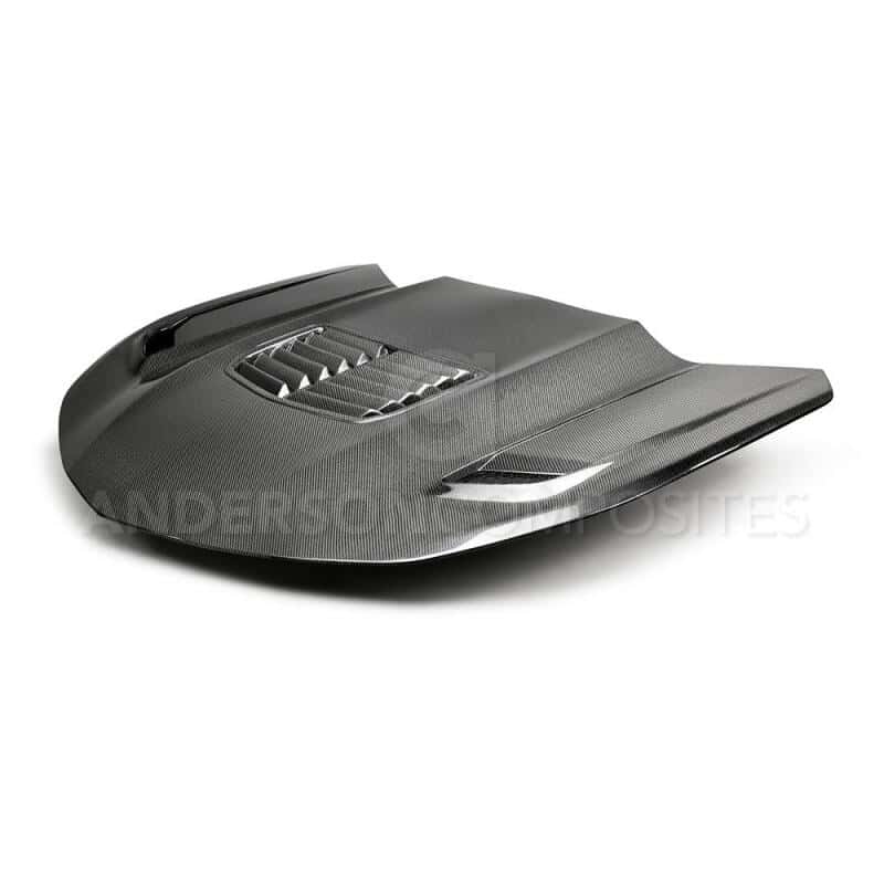 Anderson Composites — Anderson Composites 16-19 Chevrolet Camaro Double Sided Carbon Fiber Type-T2 Style Hood - view 3