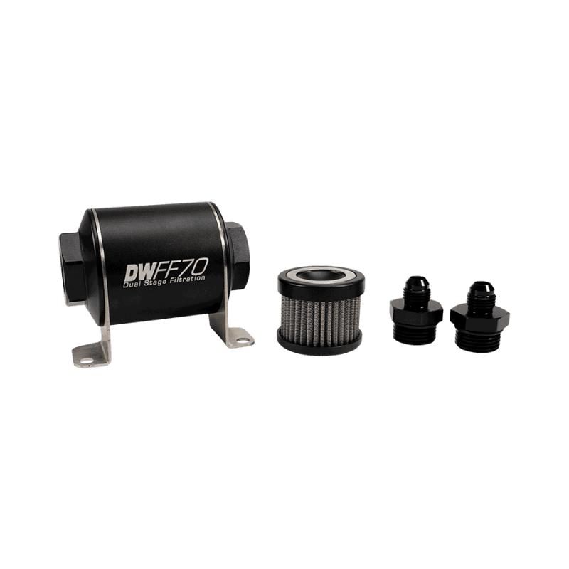 DeatschWerks — DeatschWerks Stainless Steel 6AN 10 Micron Universal Inline Fuel Filter Housing Kit (70mm)
Filtration - view 1