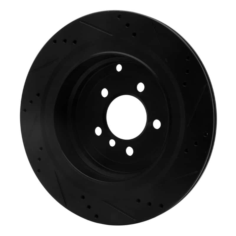 R1 Concepts — R1 06-12 Land Rover Range Rover Rear Left Drilled & Slotted Black Brake Rotor
R1 Brake Rotor Drill - view 4