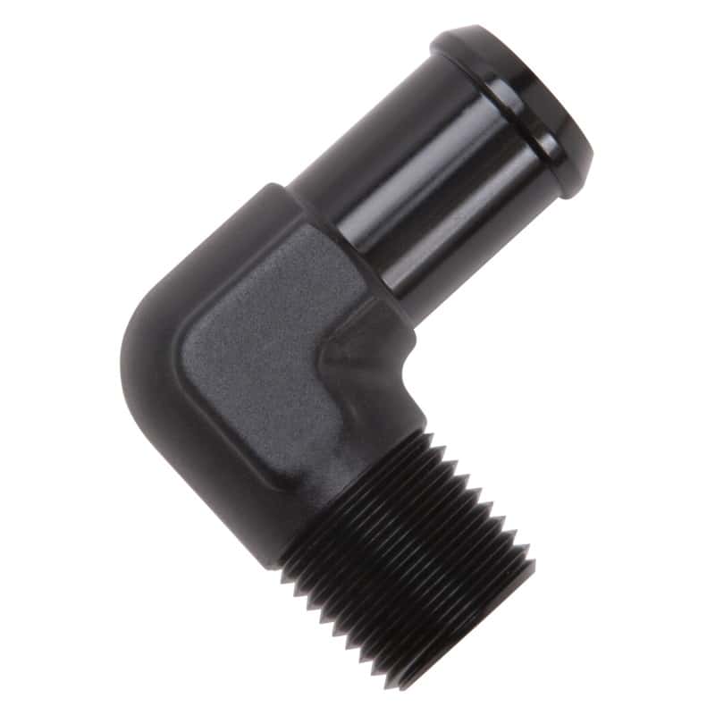 Edelbrock — Edelbrock Hose End 90-Deg 1/2In NPT to 3/4In Barb Black Anodize
KIT PARTS - view 3