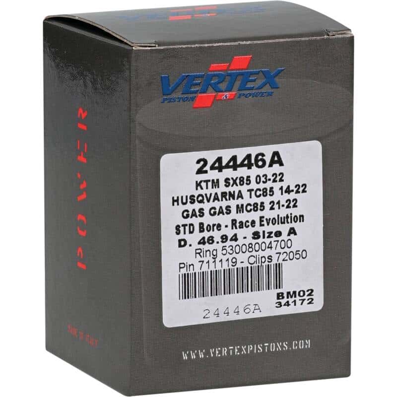 Vertex Pistons — Vertex Piston 03-24 KTM 85 SX 85cc Cast Race Evolution Piston Kit - view 5