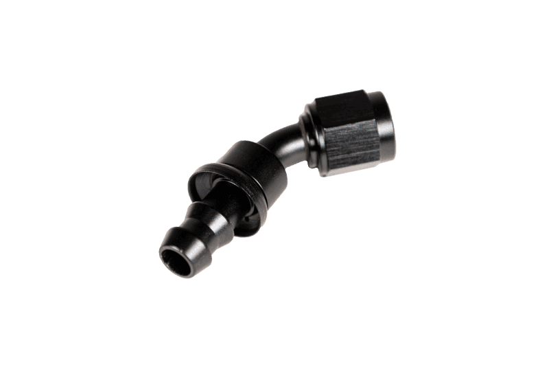 Fleece Performance — Fleece Performance Universal -6AN 45Deg to Hose Barb - Black
Hose Connector - view 7
