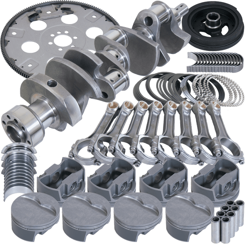 Eagle — Eagle Chevy 350 1Pc 3.750in Crank 6.000in I-Beam Rods 4.040in Pistons 168 Tooth FP Balanced Assembly
Bal Str & Strip Assy - view 1