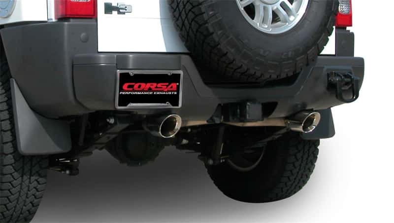 CORSA Performance — Corsa 2006-2008 Hummer H3 3.5L Polished Sport Cat-Back Exhaust
Exhaust - view 4