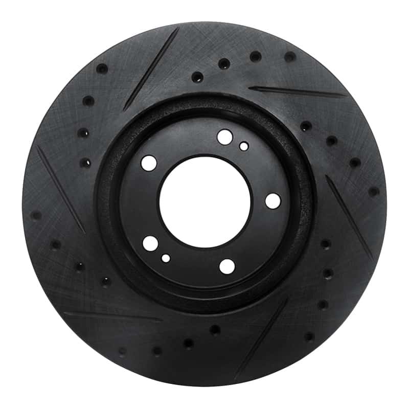 R1 Concepts — R1 83-89 Chrysler Conquest Front Right Drilled & Slotted Black Brake Rotor
R1 Brake Rotor Drill - view 5