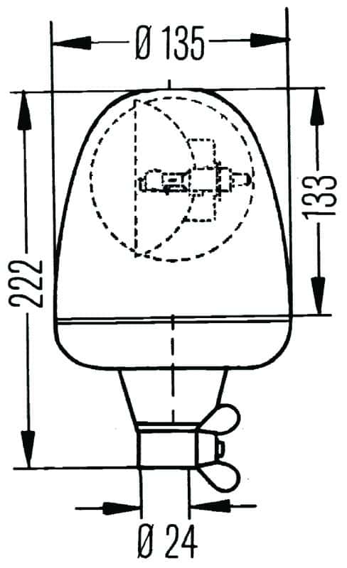 Hella — Hella Rotating Lamp H 24V Yellow Mgs24 2Rl - view 6
