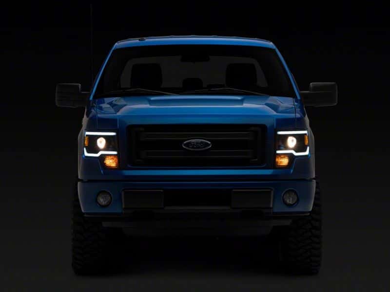 Raxiom — Raxiom 09-14 Ford F-150 Axial Series Projector Headlights w/ LED Light Bar- Blk Housing (Clear Lens)
Headlights - view 7