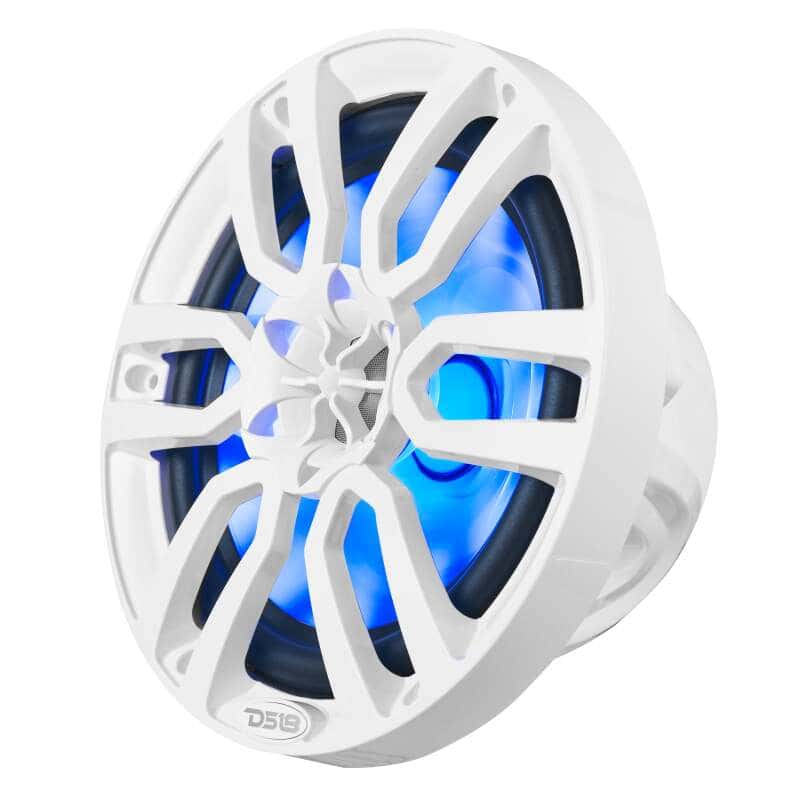 DS18 — DS18 NXL Series Coaxial Marine Speaker w/ RGB Lights 8in 2-Way 125 Watts RMS 4 ohm White - view 7