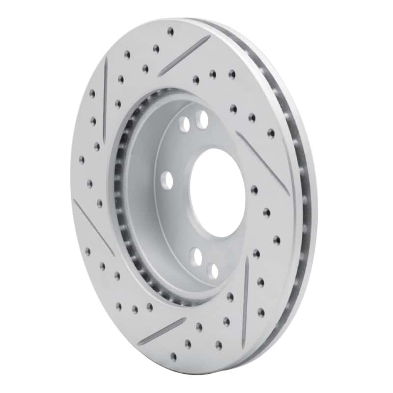 R1 Concepts — R1 87-93 Mercedes-Benz 190D Front Right Drilled & Slotted Geo-Carbon Rotor - view 4