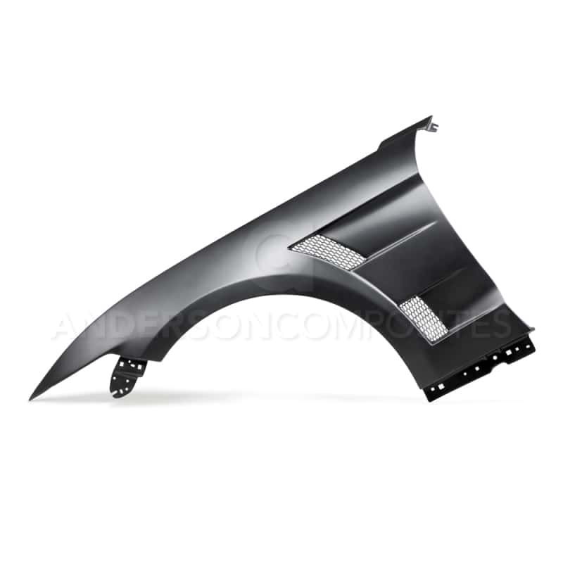 Anderson Composites — Anderson Composites 15-16 Ford Mustang Type-AT Fiberglass Fenders (0.4in Wider) - view 1