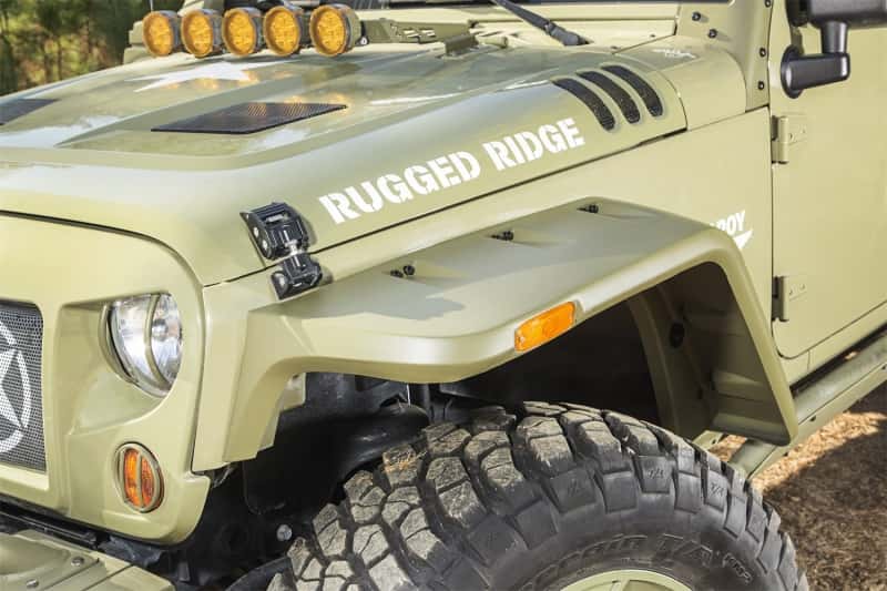 Rugged Ridge — Rugged Ridge Hurricane Fender Flare Kit US Smooth 07-18 Jeep Wrangler JK
OFFROAD_FENDERFLARES
FndrFlareHdwKt - view 4