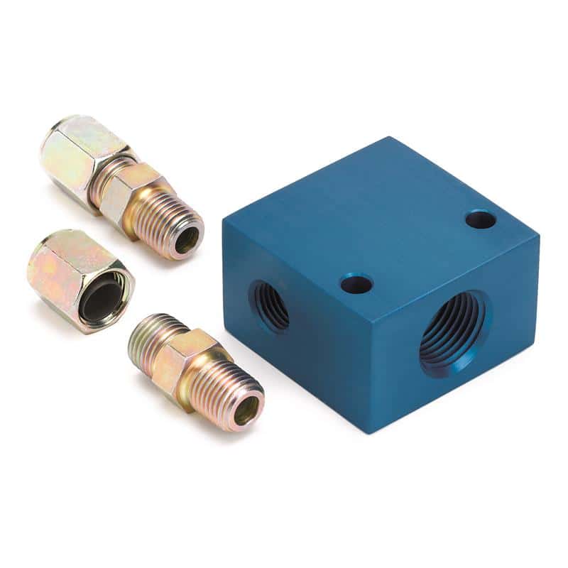 AutoMeter — Autometer Temperature Manifold Adaptor for 3/8 O.D. Tubing
3/8 TUBE TRANST MANF - view 2